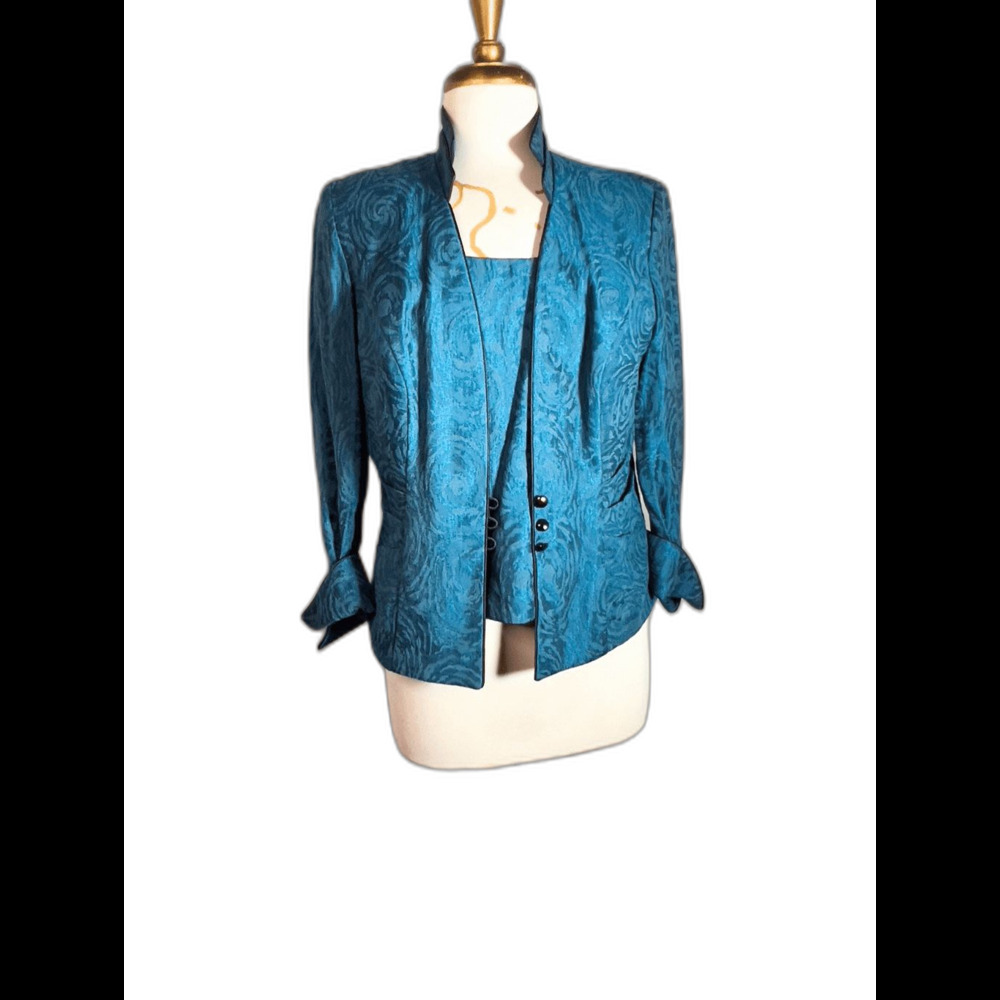 J.R. Nites Blazer Set Size 10 VTG 80's 2 Piece English Garden Soft Feminine